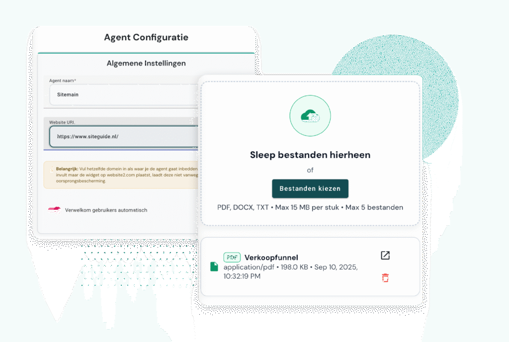 Statistieken Siteguide leadbot